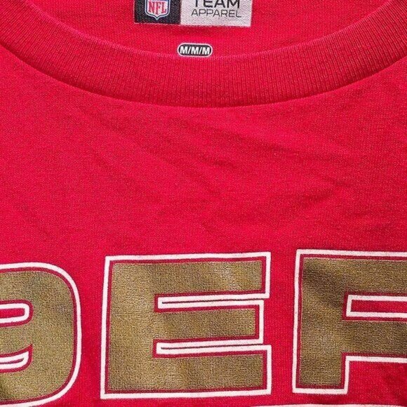 San Francisco 49ers Authentic NFL Team Apparel Red LS Size Medium - Picture 4 of 10